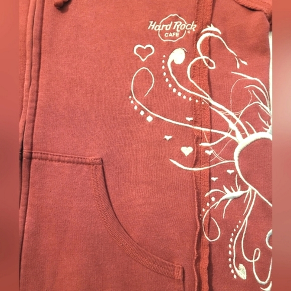 Hard Rock Cafe Margarita Venezuela Hoodie Large Burgandy Collectible Good 🔥 - Picture 5 of 13